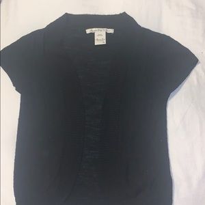 Girl’s/Teen Short Sleeve Black Cardigan